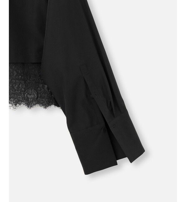 allureville「タイプライターレーシーヘムブラウス」|シャツ・ブラウス|