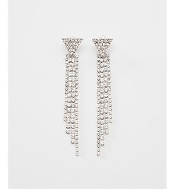 allureville「TRIANGLEビジューイヤリング」|イヤリング|