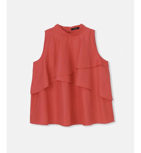 allureville「ホルターネックフリルブラウス」|シャツ・ブラウス|レッド