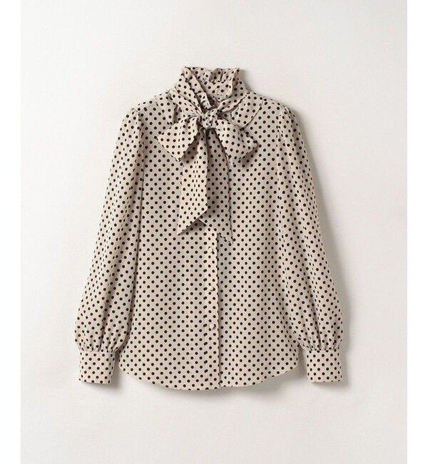 LOULOU WILLOUGHBY「【LOULOU WILLOUGHBY】◇ デシンドットフリルボウタイブラウス」|シャツ・ブラウス|