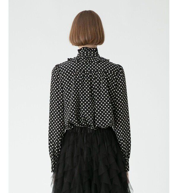 LOULOU WILLOUGHBY「【LOULOU WILLOUGHBY】◇ デシンドットフリルボウタイブラウス」|シャツ・ブラウス|