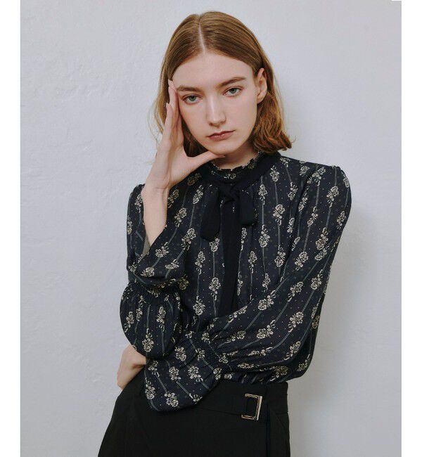 allureville「プチフルールプリントブラウス」|シャツ・ブラウス|