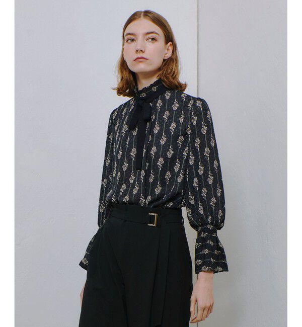 allureville「プチフルールプリントブラウス」|シャツ・ブラウス|
