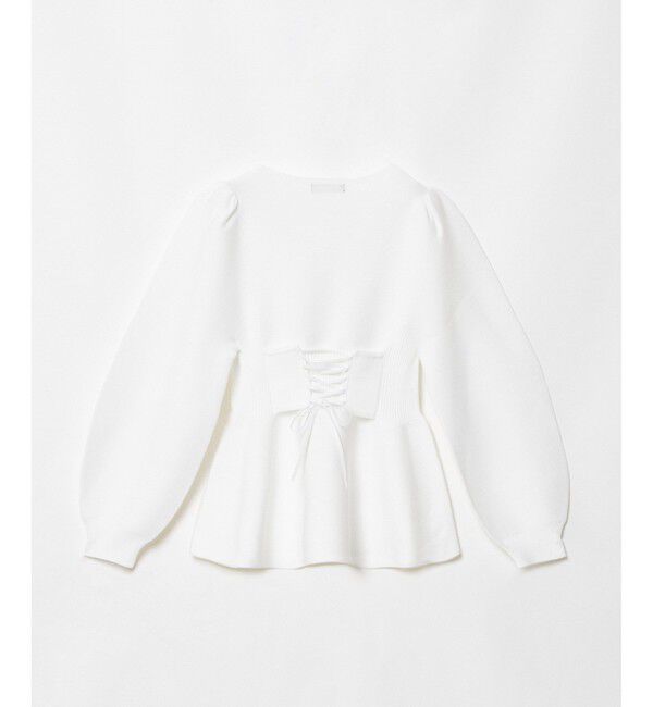 allureville「バックレースアッププルオーバー」|ニット・セーター|