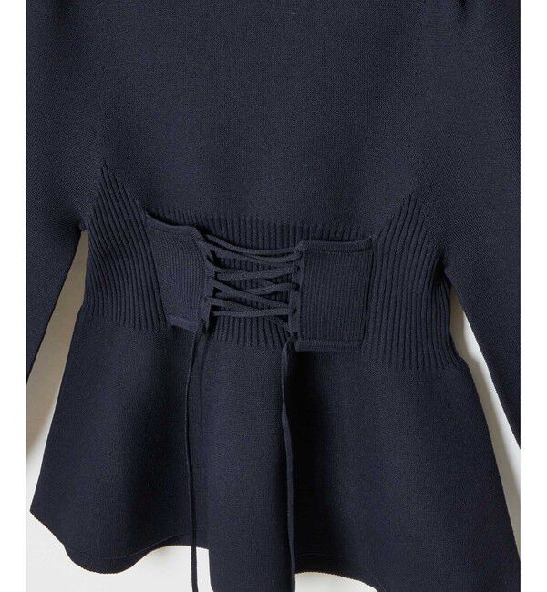 allureville「バックレースアッププルオーバー」|ニット・セーター|