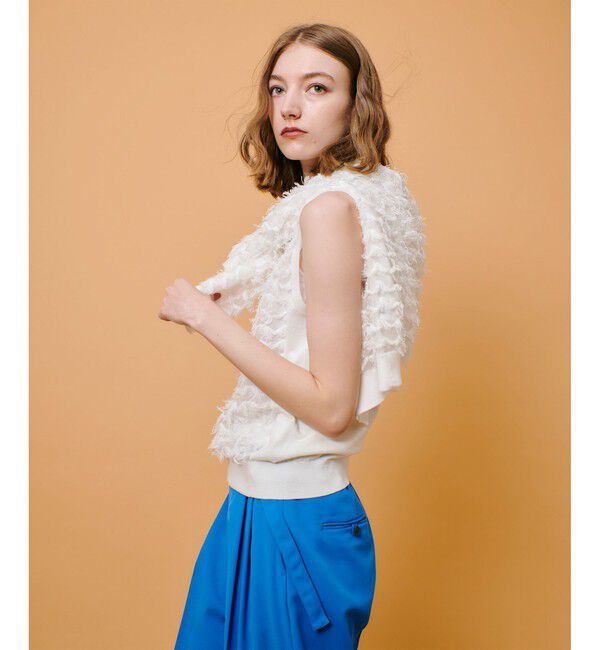 allureville「シアーカットジャガードカーディガン」|カーディガン|