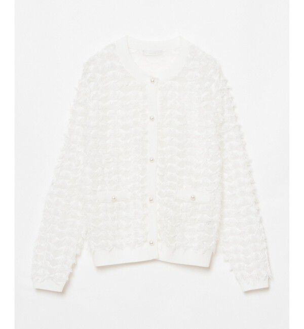 allureville「シアーカットジャガードカーディガン」|カーディガン|