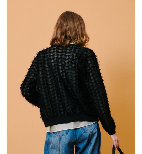 allureville「シアーカットジャガードカーディガン」|カーディガン|