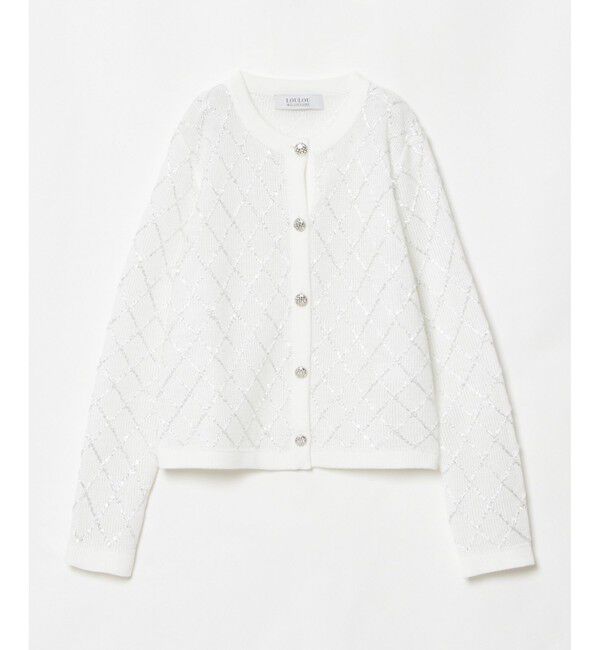 LOULOU WILLOUGHBY「【LOULOU WILLOUGHBY】シークインエンブロイダリーカーディガン」|カーディガン|