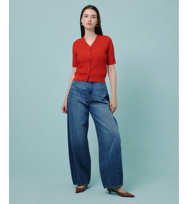 allureville「ソチッドウェービーV プルオーバー」|カーディガン|