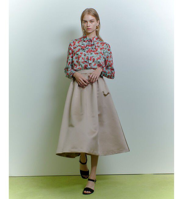 LOULOU WILLOUGHBY「WEB限定【LOULOU WILLOUGHBY】LISAチェリープリント ボウタイブラウス」|シャツ・ブラウス|