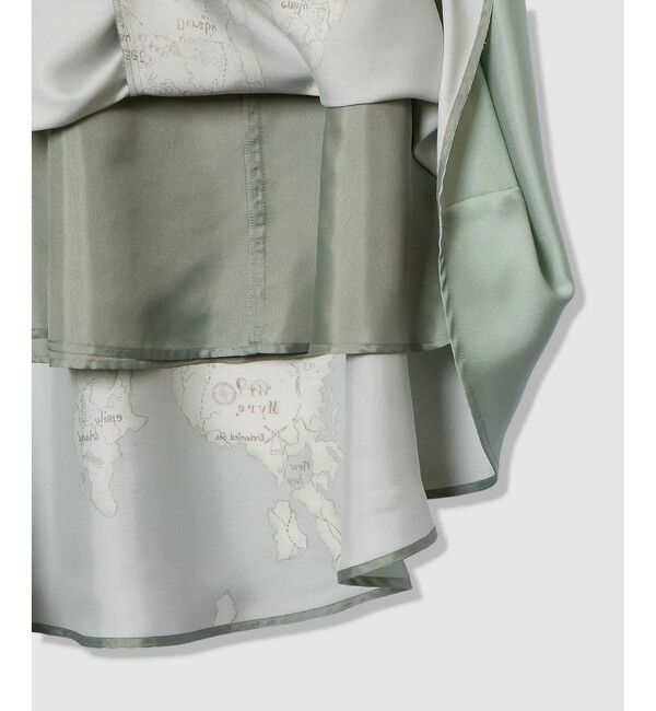 allureville「マッププリントフレアラップスカート」|フレア|