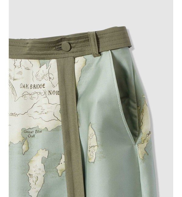 allureville「マッププリントフレアラップスカート」|フレア|