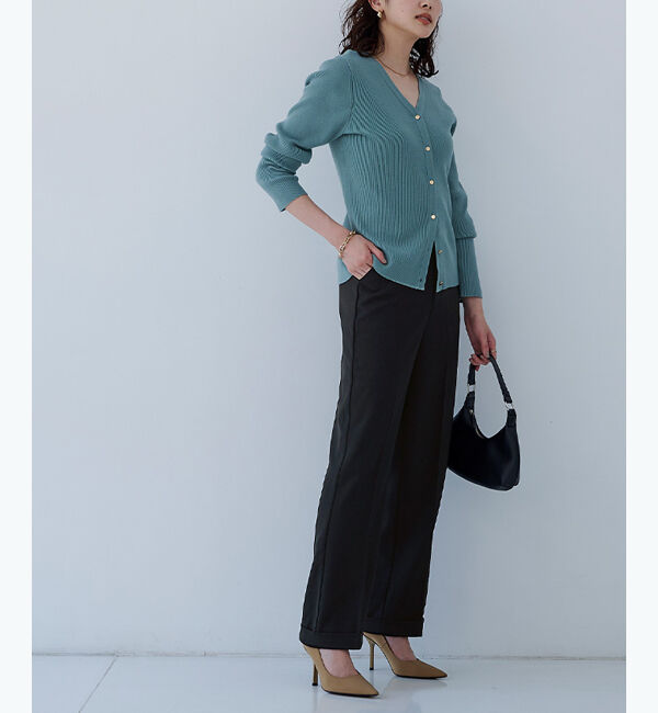 ur's「裾ダブルセンタープレスパンツ」|スラックス|