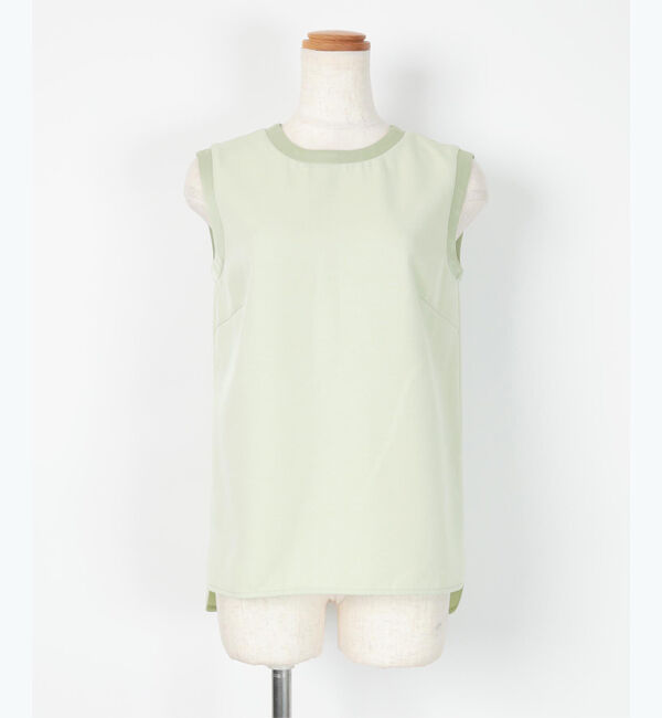 ur's「【星玲奈さんコラボアイテム】【神山まりあさん着用】サテン切替ノースリーブトップス」|Tシャツ・カットソー|