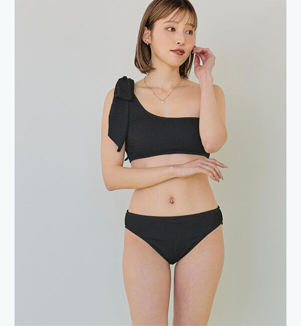 SEA DRESS「uneuneワンショルダーリボンビキニ/水着」|ビキニ|
