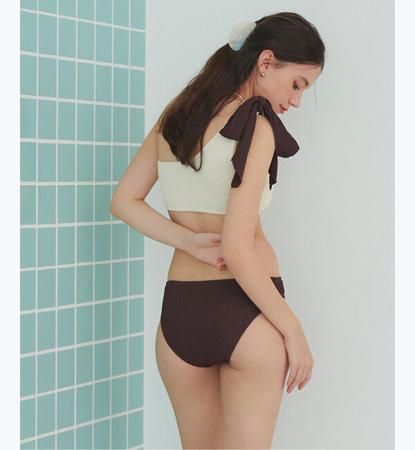 SEA DRESS「uneuneワンショルダーリボンビキニ/水着」|ビキニ|