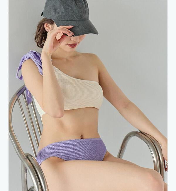 SEA DRESS「uneuneワンショルダーリボンビキニ/水着」|ビキニ|