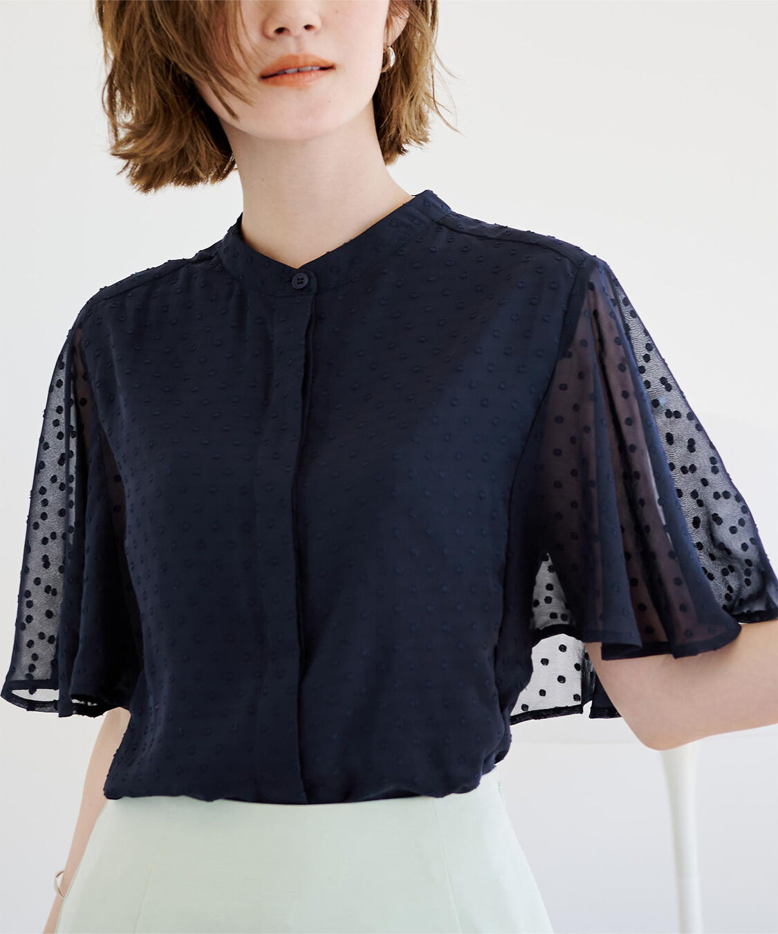 ur's「シアードットフレアスリーブブラウス」|シャツ・ブラウス|