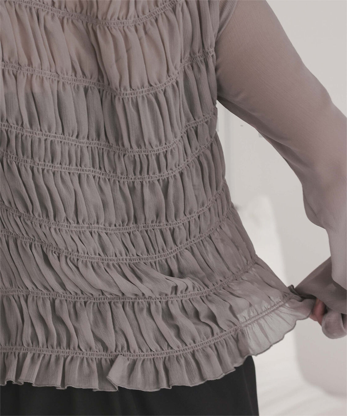 titivate「シアー楊柳シャーリングブラウス」|シャツ・ブラウス|