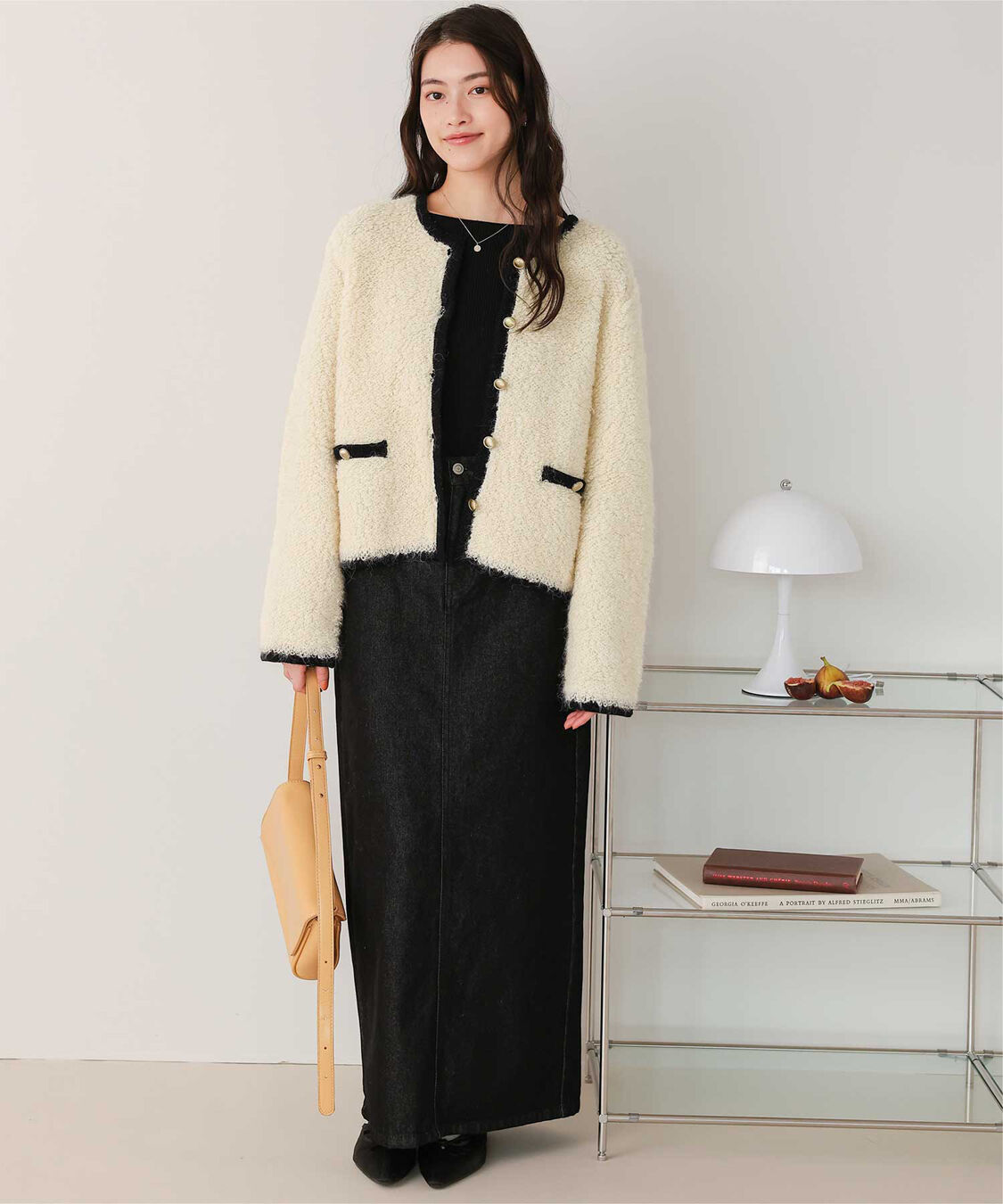 titivate「プチループゴールド釦ニットカーディガン」|ニット・セーター|