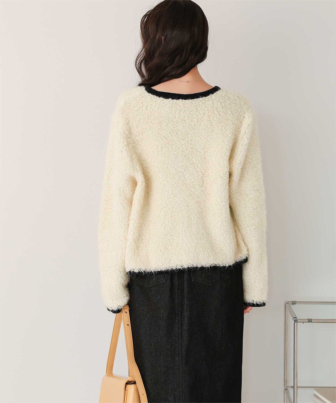 titivate「プチループゴールド釦ニットカーディガン」|ニット・セーター|