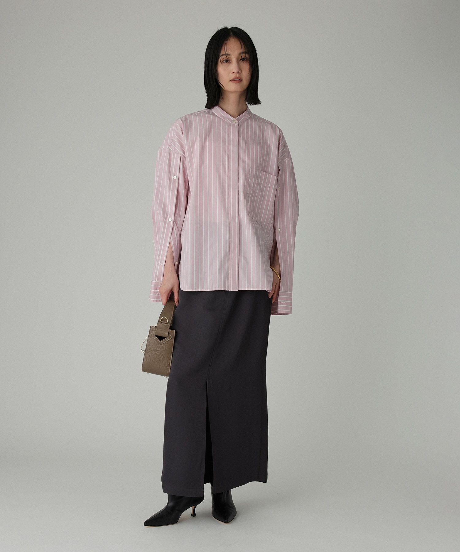 BABYLONE「バンドカラーデザインシャツ」|シャツ・ブラウス|