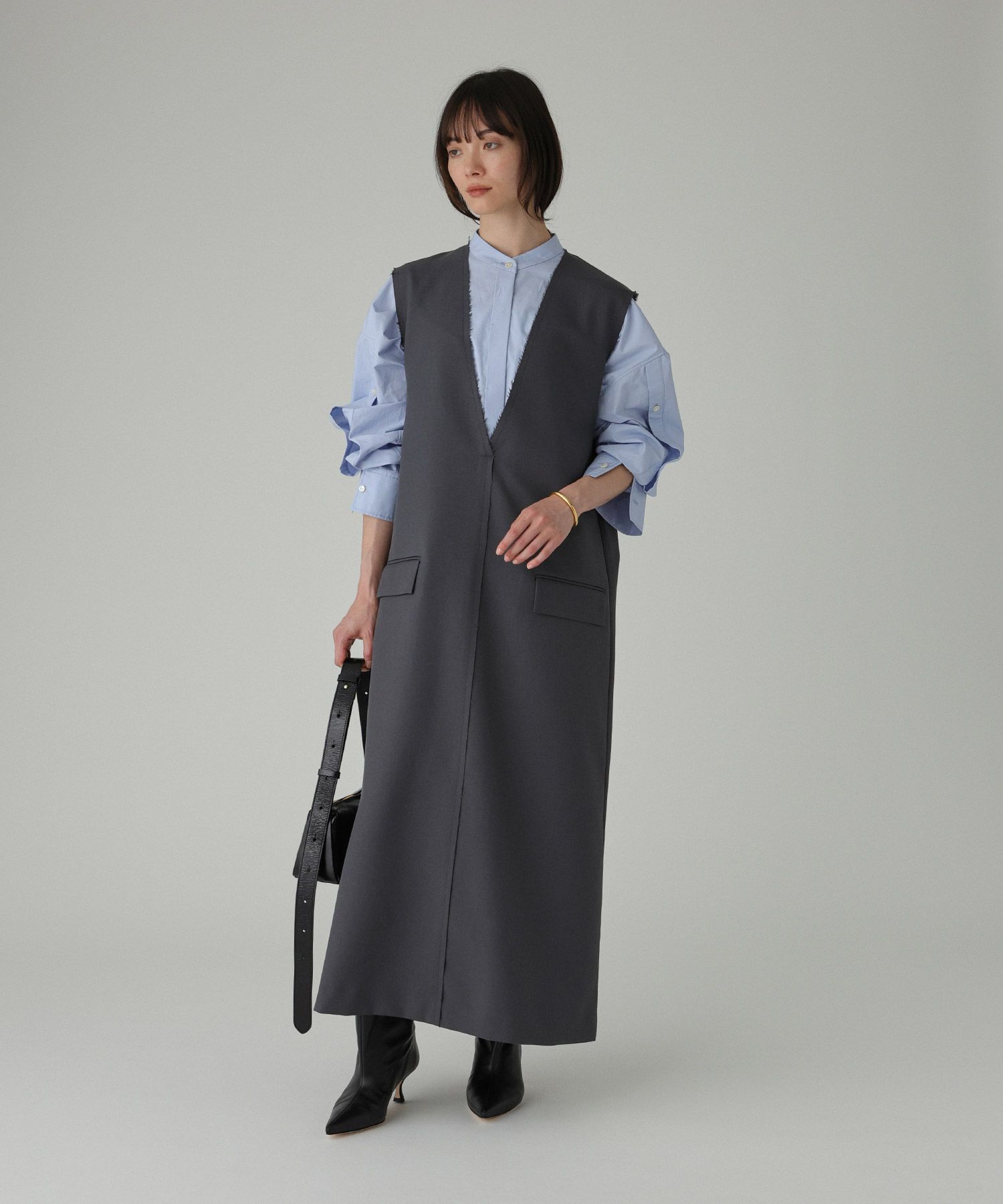 BABYLONE「バンドカラーデザインシャツ」|シャツ・ブラウス|