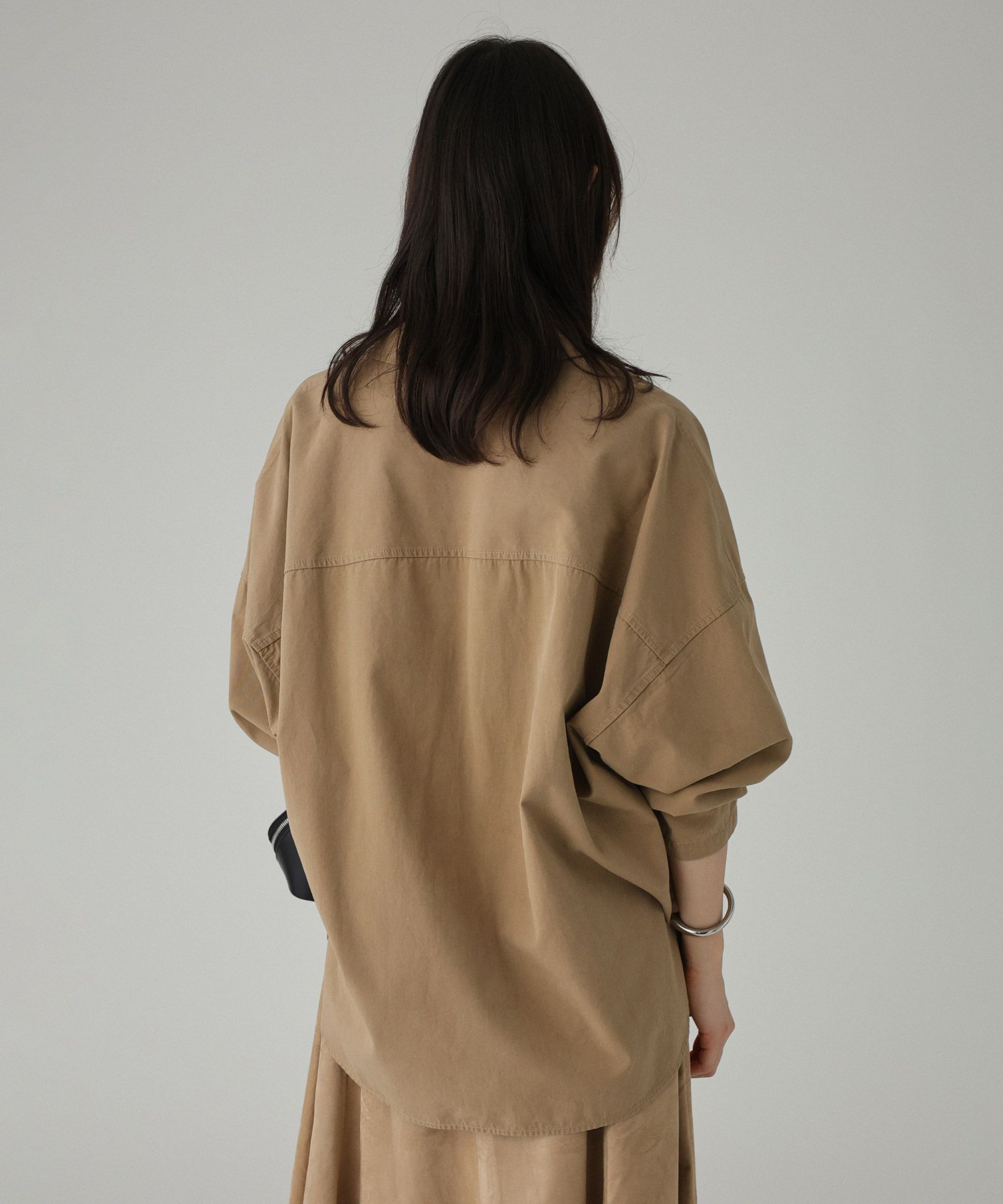 BABYLONE「襟付き深Vブラウス」|シャツ・ブラウス|