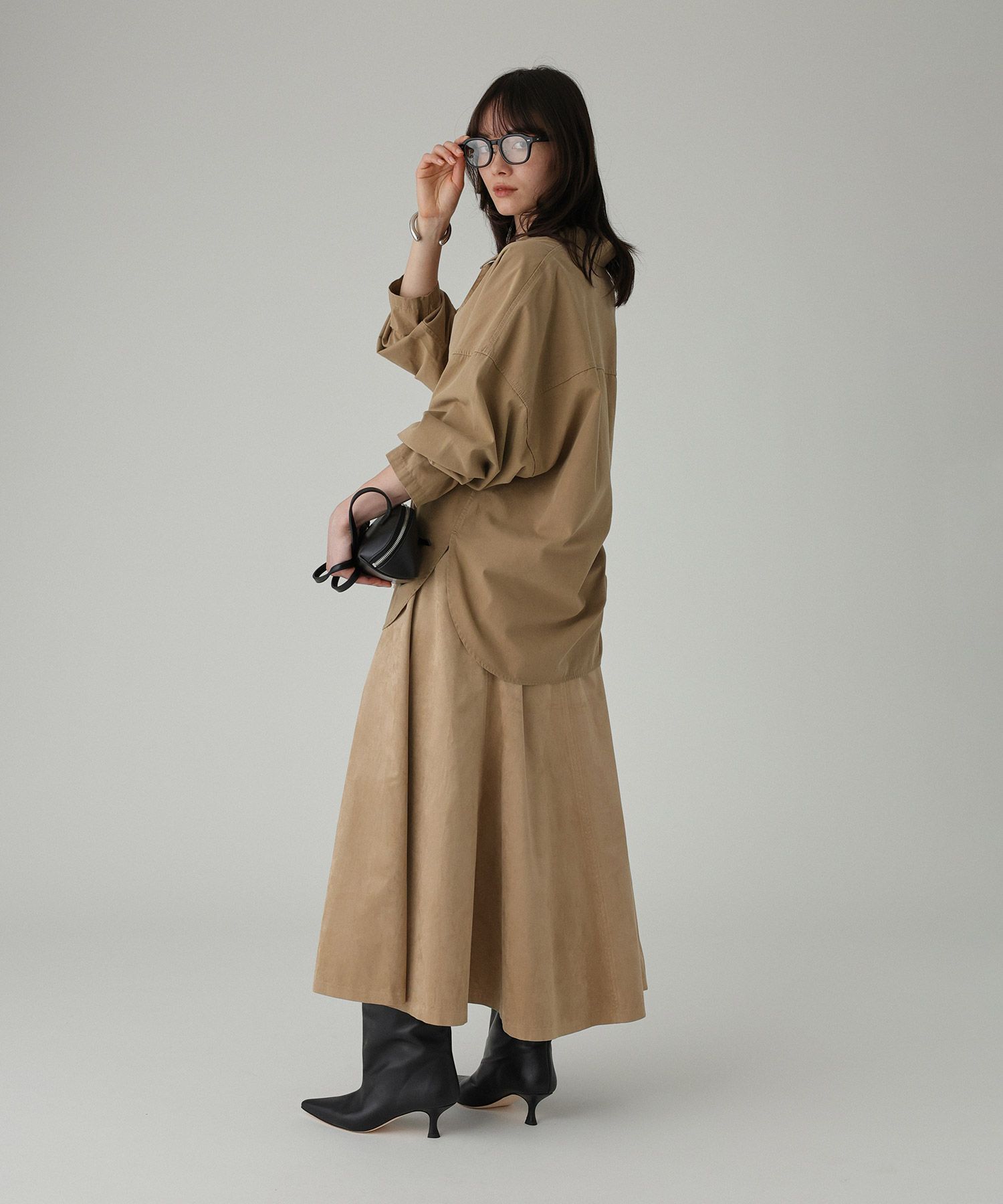 BABYLONE「襟付き深Vブラウス」|シャツ・ブラウス|