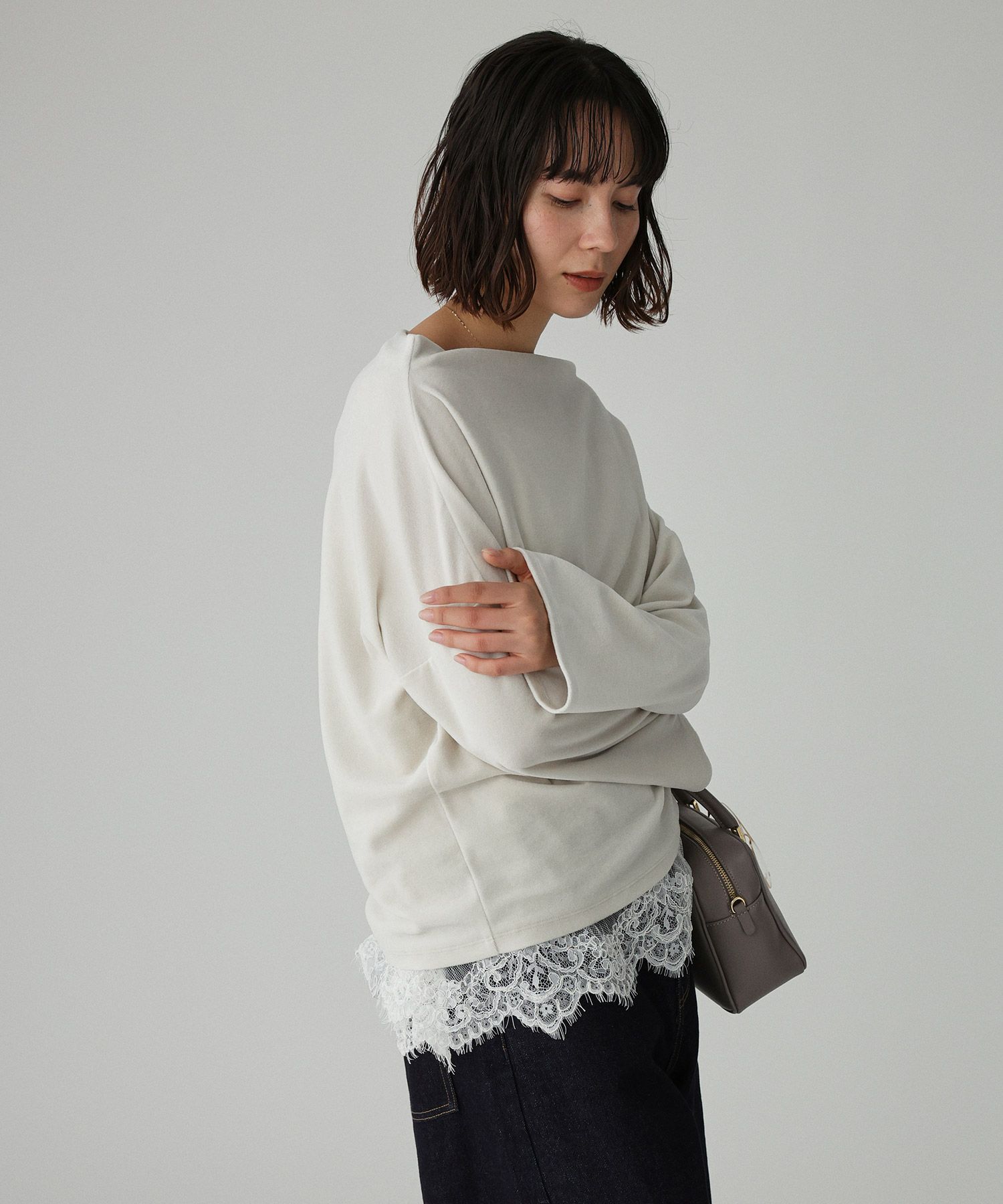 BABYLONE「【洗濯可】ベロアドレーププルオーバー」|Tシャツ・カットソー|