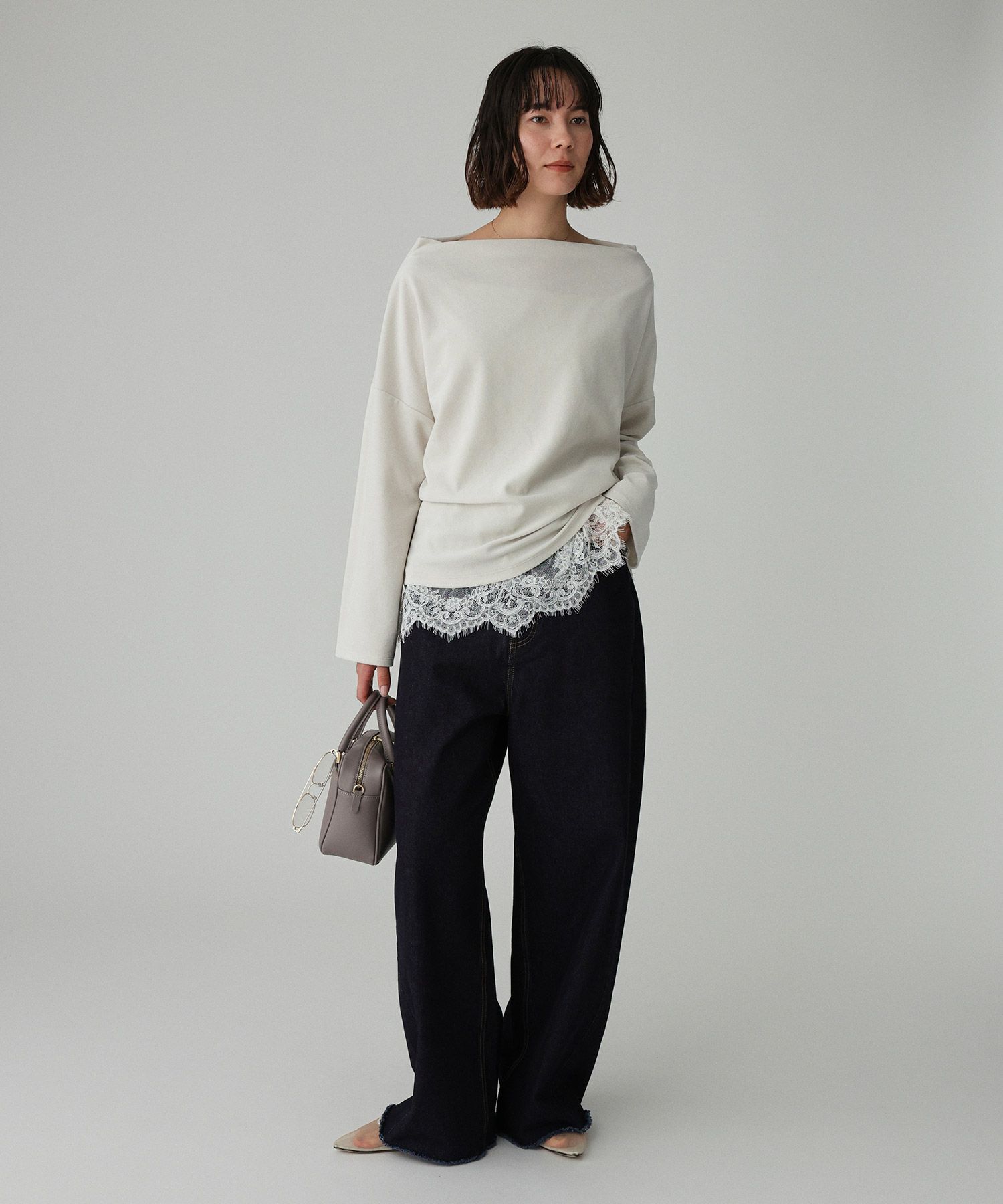 BABYLONE「【洗濯可】ベロアドレーププルオーバー」|Tシャツ・カットソー|