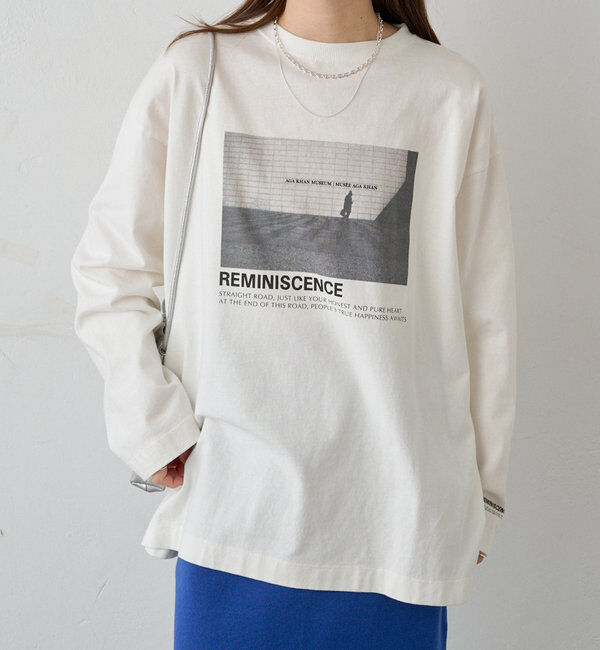  「フォトプリントロングスリーブカットソー」|プルオーバー|オフホワイト
