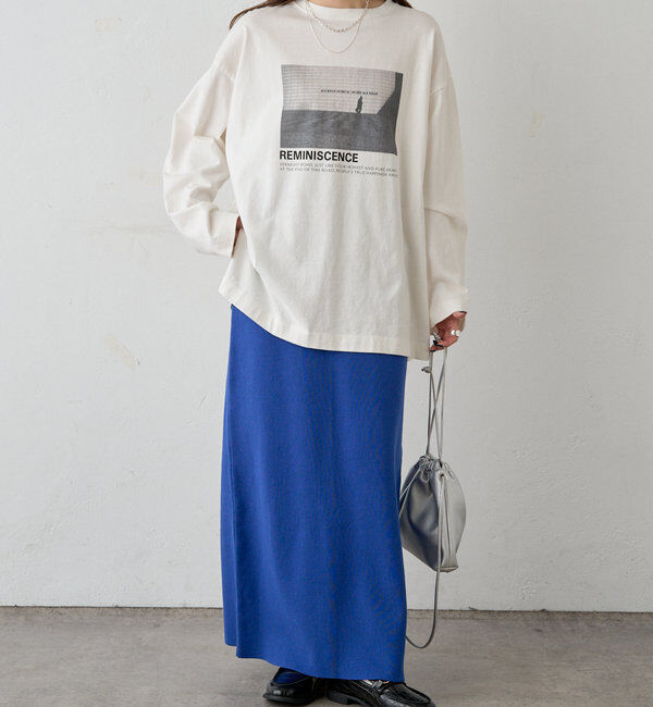  「フォトプリントロングスリーブカットソー」|プルオーバー|