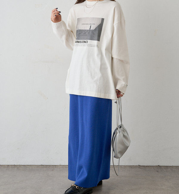  「フォトプリントロングスリーブカットソー」|プルオーバー|