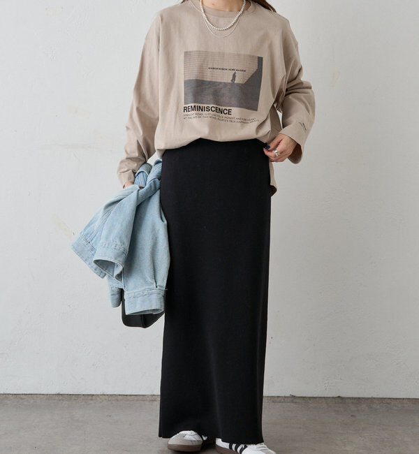  「フォトプリントロングスリーブカットソー」|プルオーバー|