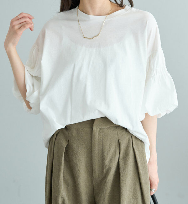  「【Du noir】ドライタッチバルーンスリーブT」|プルオーバー|