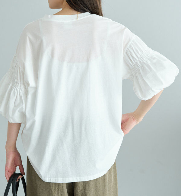  「【Du noir】ドライタッチバルーンスリーブT」|プルオーバー|