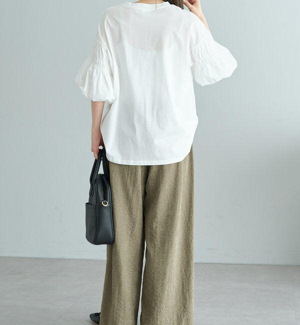  「【Du noir】ドライタッチバルーンスリーブT」|プルオーバー|