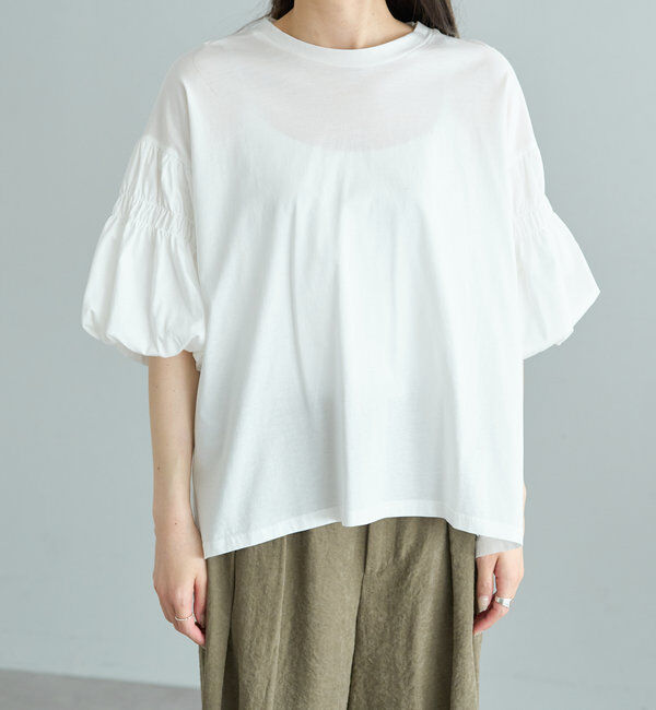  「【Du noir】ドライタッチバルーンスリーブT」|プルオーバー|