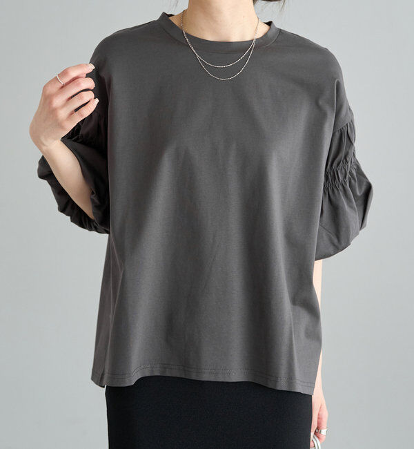  「【Du noir】ドライタッチバルーンスリーブT」|プルオーバー|
