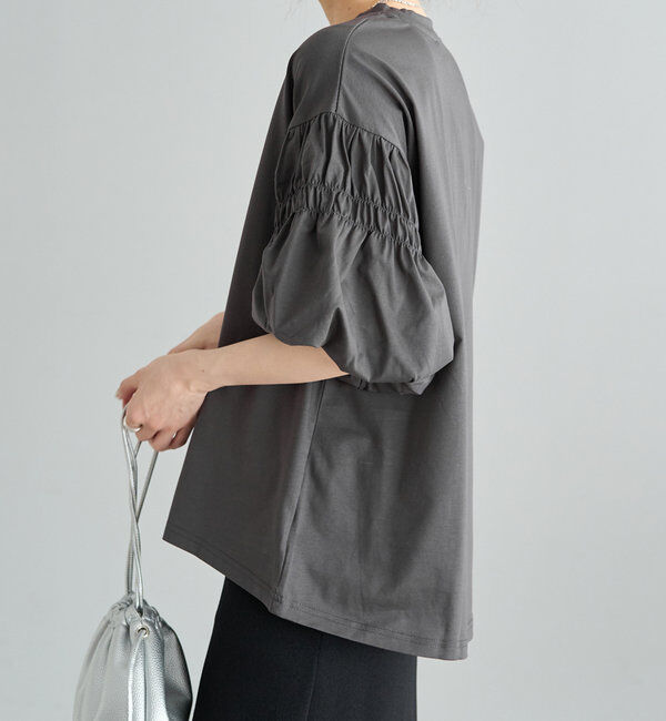  「【Du noir】ドライタッチバルーンスリーブT」|プルオーバー|