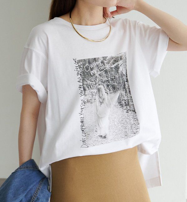  「【接触冷感+UVカット】フォトプリントTシャツ」|Tシャツ・カットソー|ホワイト