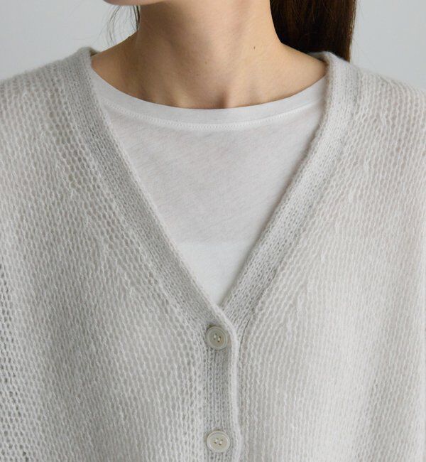  「3Gドロップ天竺ニットVネックカーディガン」|カーディガン|