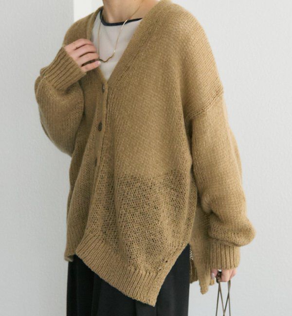  「3Gドロップ天竺ニットVネックカーディガン」|カーディガン|