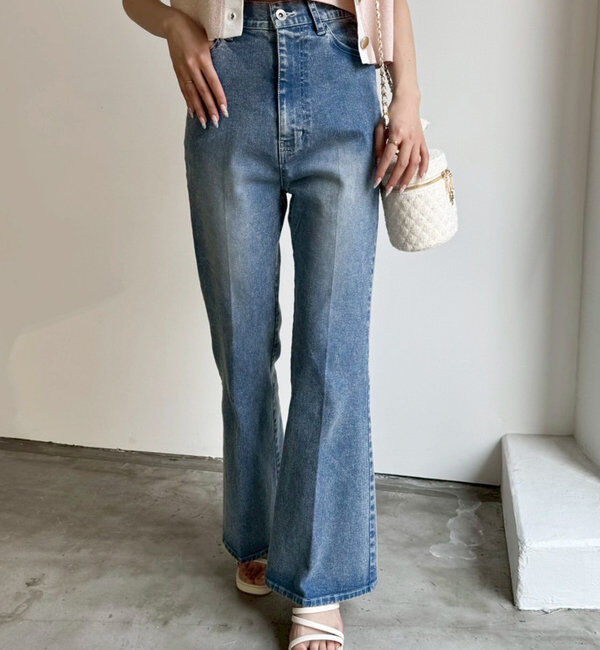  「ストレッチデニムパンツ」|その他|ブルー