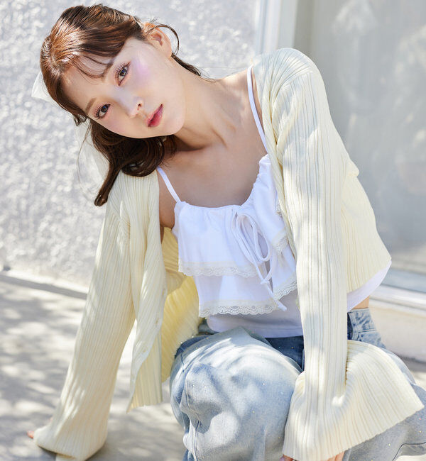  「ベルスリーブカーディガン」|ニット・セーター|