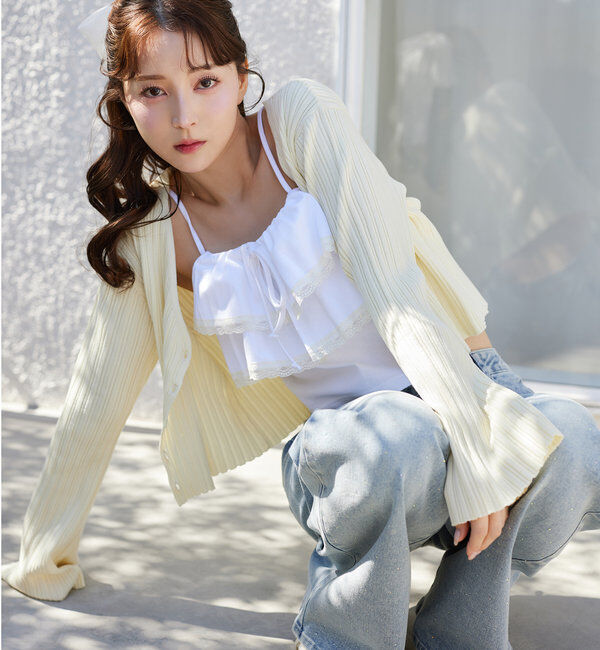  「ベルスリーブカーディガン」|ニット・セーター|