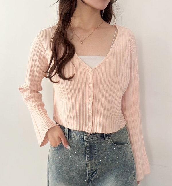  「ベルスリーブカーディガン」|ニット・セーター|