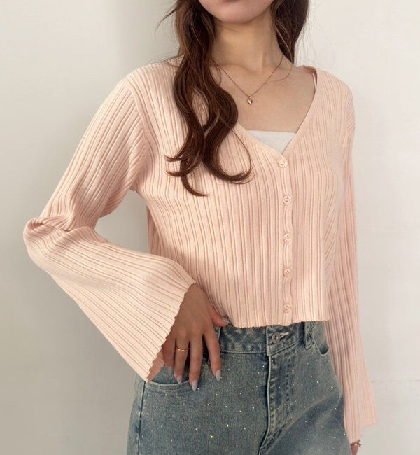  「ベルスリーブカーディガン」|ニット・セーター|